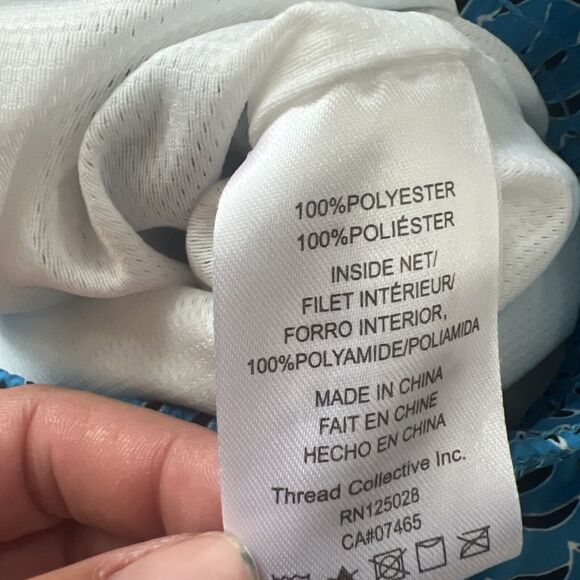 Psycho Bunny Atomic Blue Big & Tal Men's Haines Wave Print Swim Trunks, Size 5XL - Picture 4 of 7